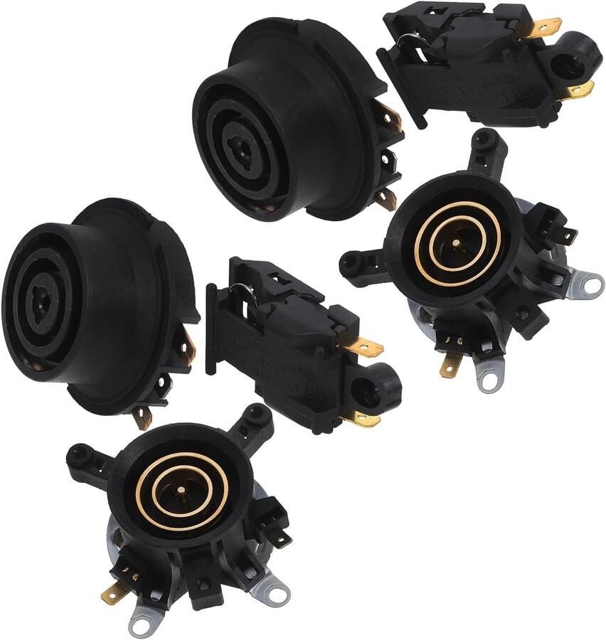 Waterkoker Basis Vervangingsonderdelen Set Keuken Reparatie Temperatuurregeling Schakelaar 7x7x2.5CM Zwart