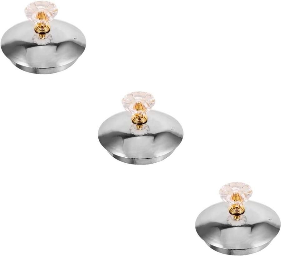 Waterkoker Deksel Ketel Vervanging Water Verwarmen Roestvrij Staal 3 Stuks Zilver