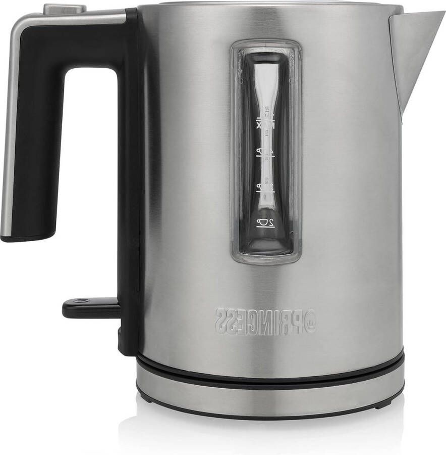 Waterkoker Deluxe Behuizing van Roestvrij Staal 1L inhoud 2200W Zilver