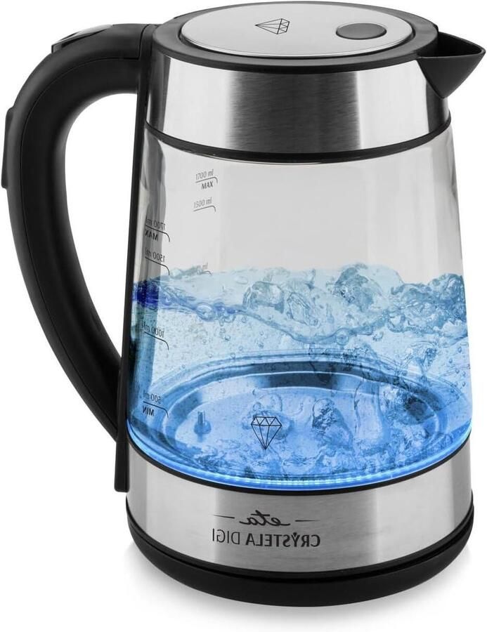 Waterkoker Digitaal Thee Waterkoker Snel Water Verwarmen Instelbare Temperatuur 1.7 Liter Zilver