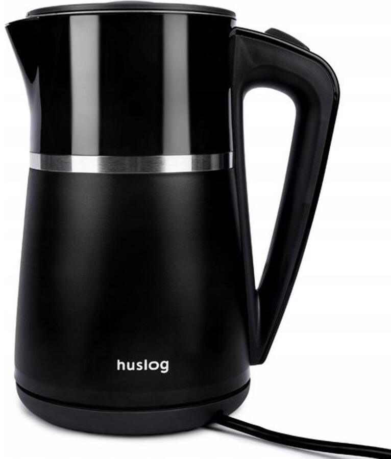 Waterkoker Dubbelwandig 1 7L 2200W Snelkookfunctie Stil & Safe to Touch Draadloos met 360° Basis Afneembaar Deksel Nauwkeurige Schenkkan Zwart