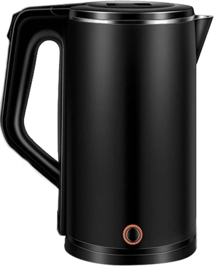 Waterkoker Dubbelwandig Elektrische Ketel Snel Water Koken Anti-Scald Buitenkant 2 Liter Rood