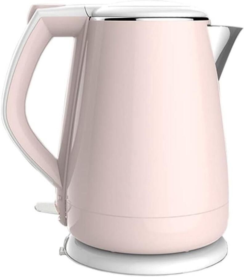 Waterkoker Dubbelwandig Thee Waterkoker Snel Water Koken Koel Blijvende Buitenkant 1.5 liter Wit