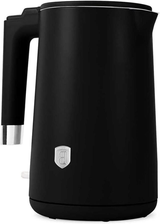 Waterkoker Dubbelwandige ketel Snel water koken Koel oppervlak design 17 Liter Zwart