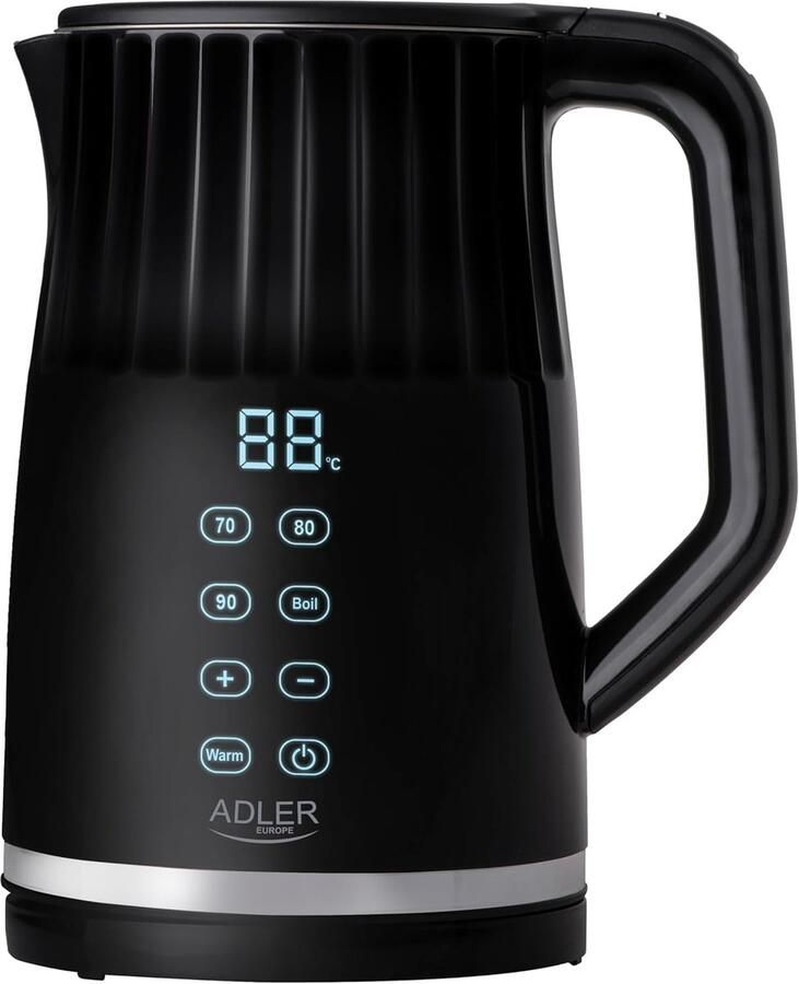 Waterkoker Elektrische Ketel Thee Zetten Temperatuurregeling 1.7 Liter Zwart