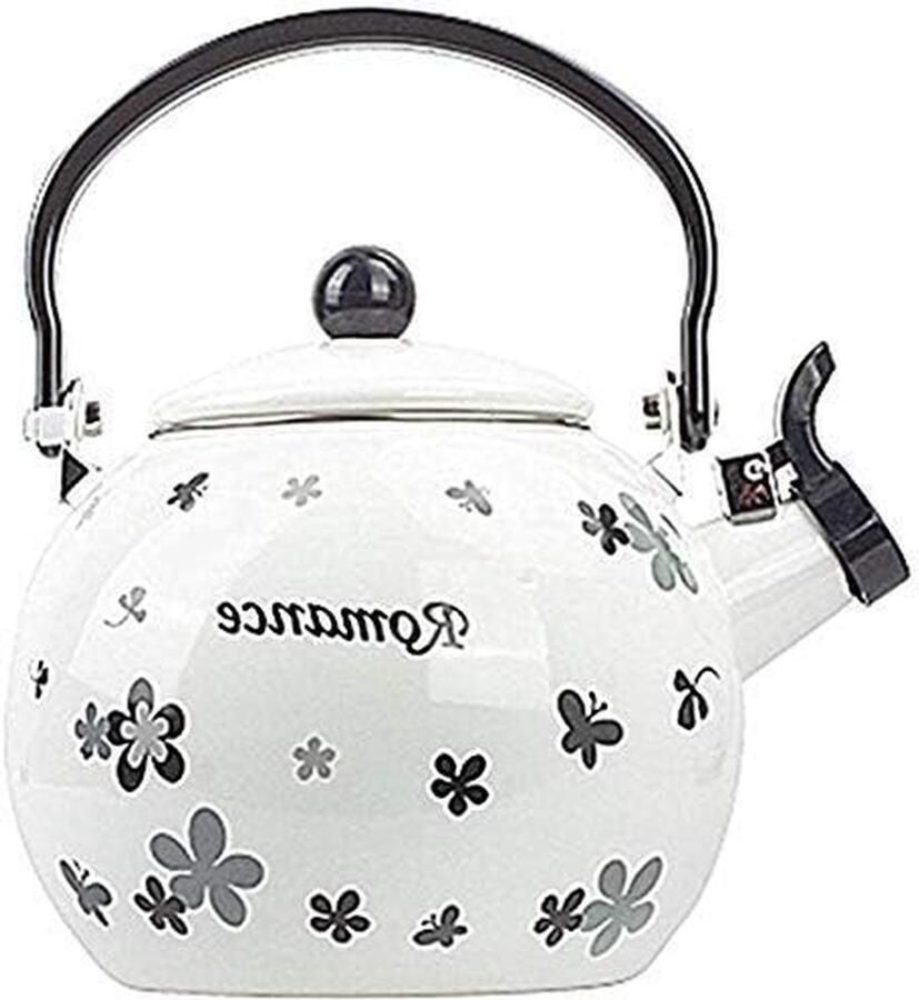 Waterkoker Emaille Theepot Kookpan Water Koken Roestvrij Zuur- en Alkali-bestendig 1.4 Liter Wit