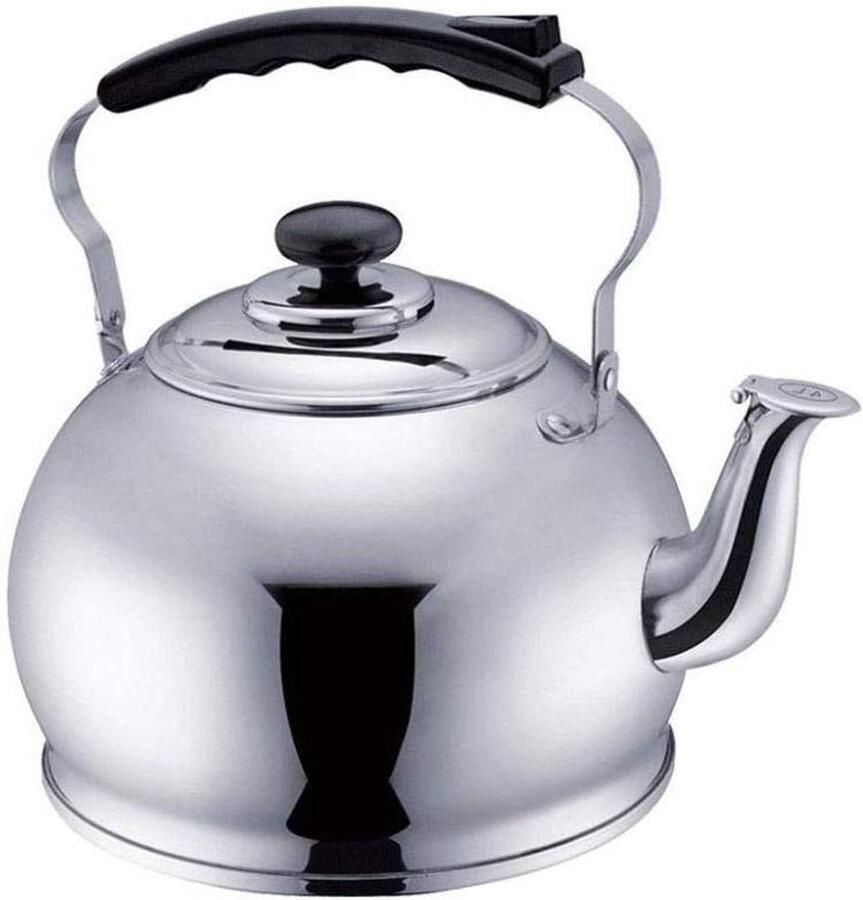 Waterkoker Fluitend Theepot RVS Water Koken Anti-verbrandingshendel 5 Liter Roestvrij Staal