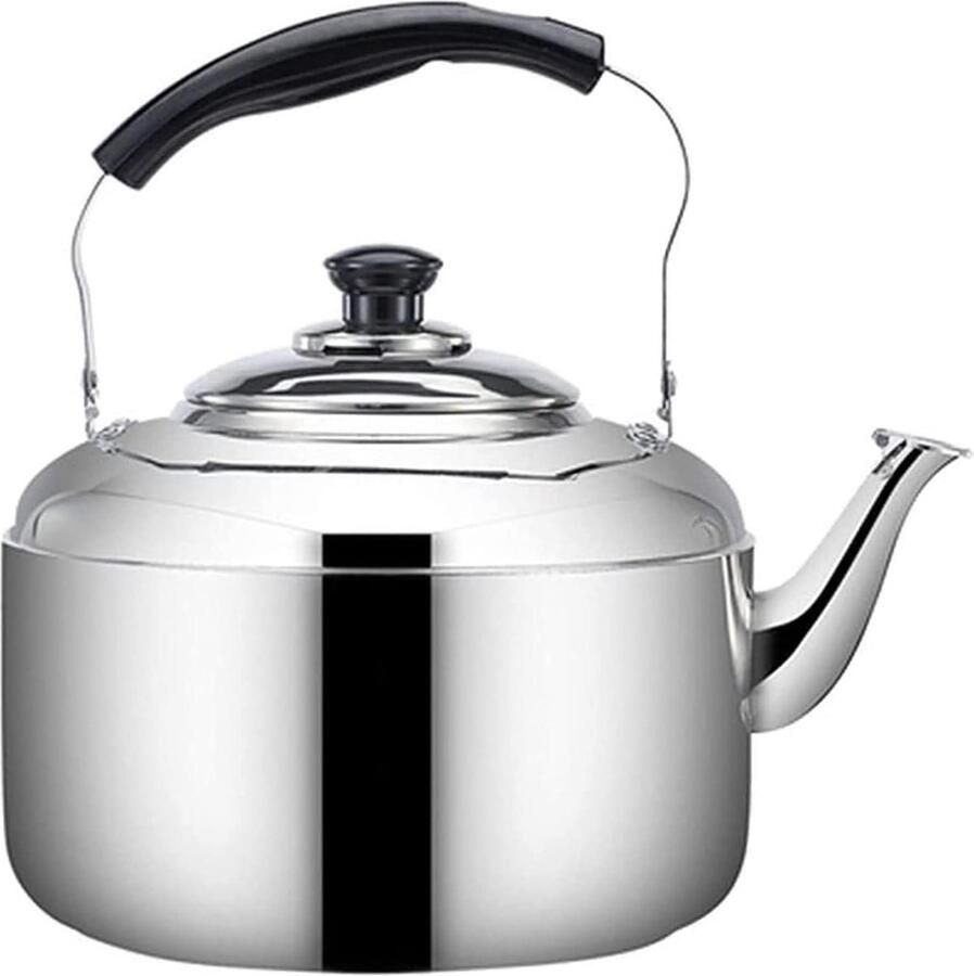 Waterkoker Fluitketel Inductie Ketel Thee Zetten Automatisch Fluit Signaal 8L Capaciteit Zilver
