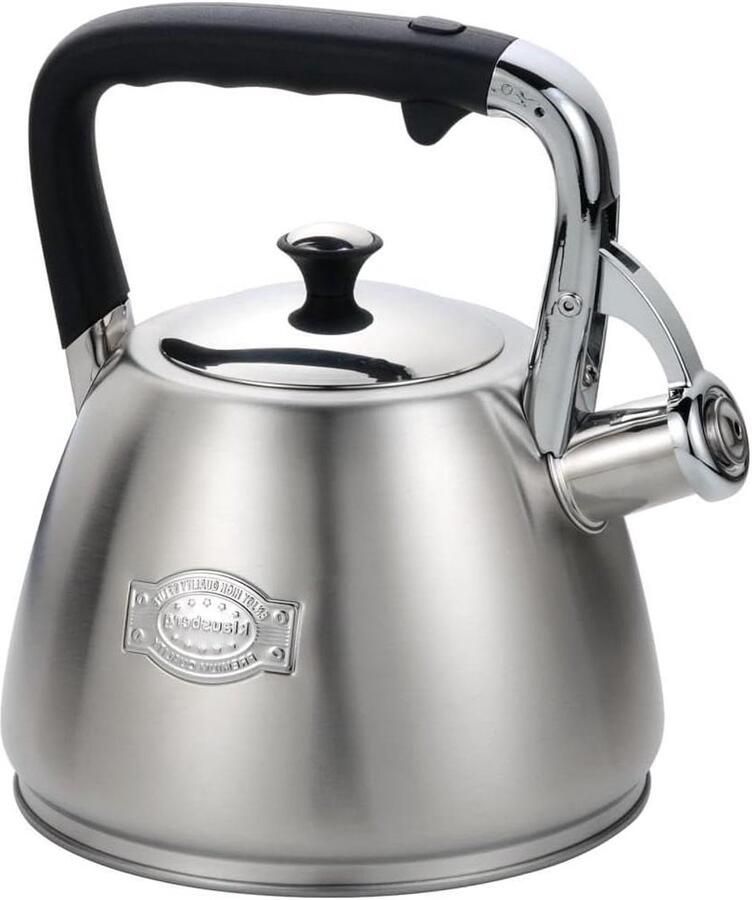 Waterkoker Fluitketel Keuken Ketel Water Koken Voor Alle Warmtebronnen 3 Liter Zilver