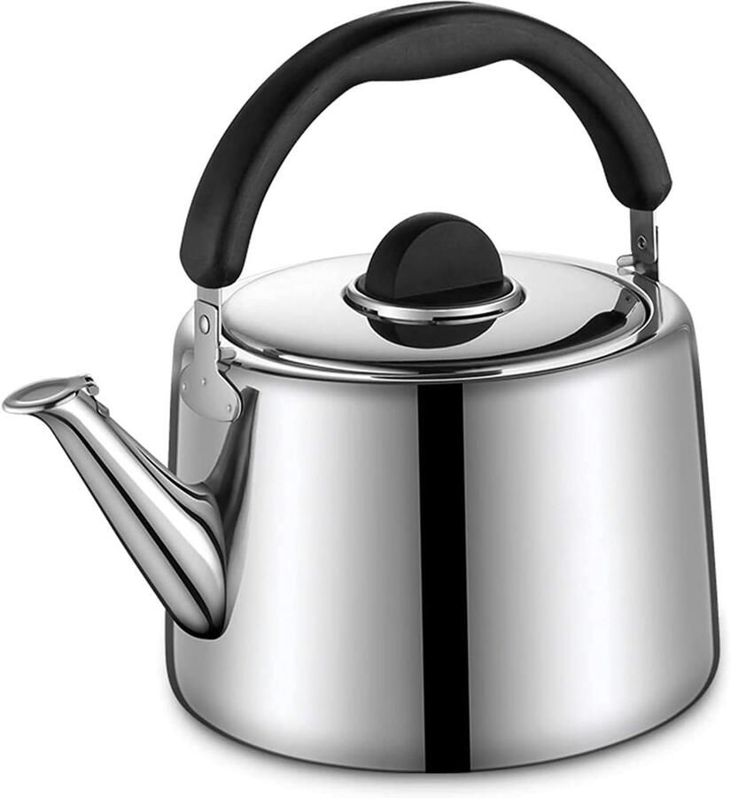 Waterkoker Fluitketel Kookpan Inductie Snel Water Koken Anti-scald Handvat Grote Capaciteit Zilverkleurig
