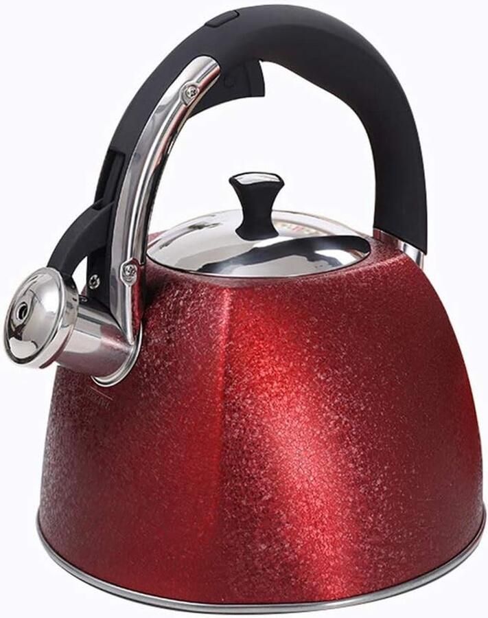 Waterkoker Fluitketel Kookpan Water Thee Zetten Automatisch Fluit Signaal 3.5 Liter Capaciteit Rood