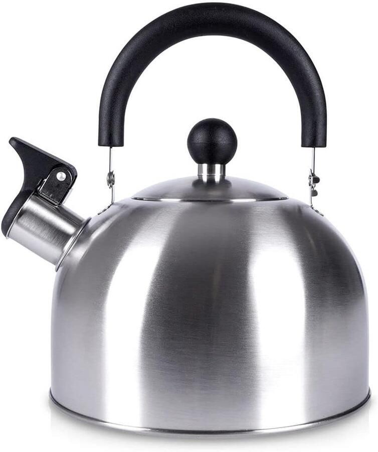 Waterkoker Fluitketel Kookpan Zilver Water Koken Moderne Design 15 Liter Zilver