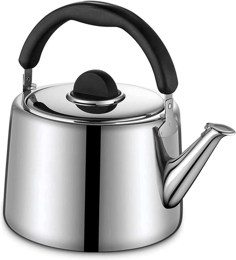Waterkoker Fluitketel Theeketel Kookpan Water Koken Brede Compatibiliteit 4L Zilver