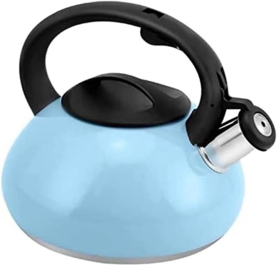 Waterkoker Fluitketel Theeketel Kookplaat Water Koken Anti-heet Handvat 25 Liter Blauw
