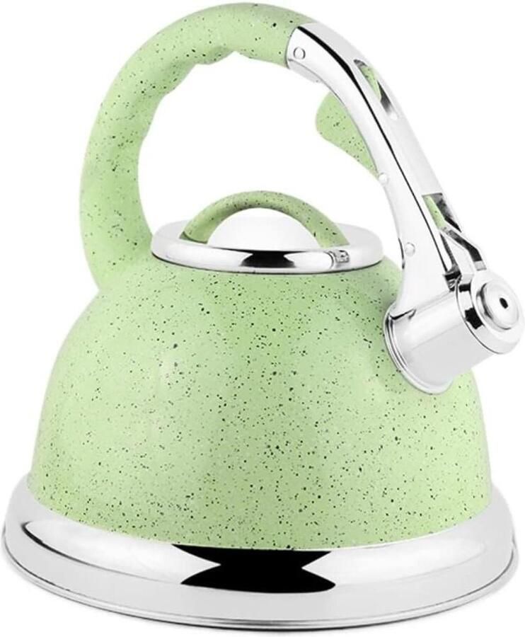 Waterkoker Fluitketel Theeketel Kookplaat Water Koken Snelle Warmtegeleiding 3.5 Liter Groen
