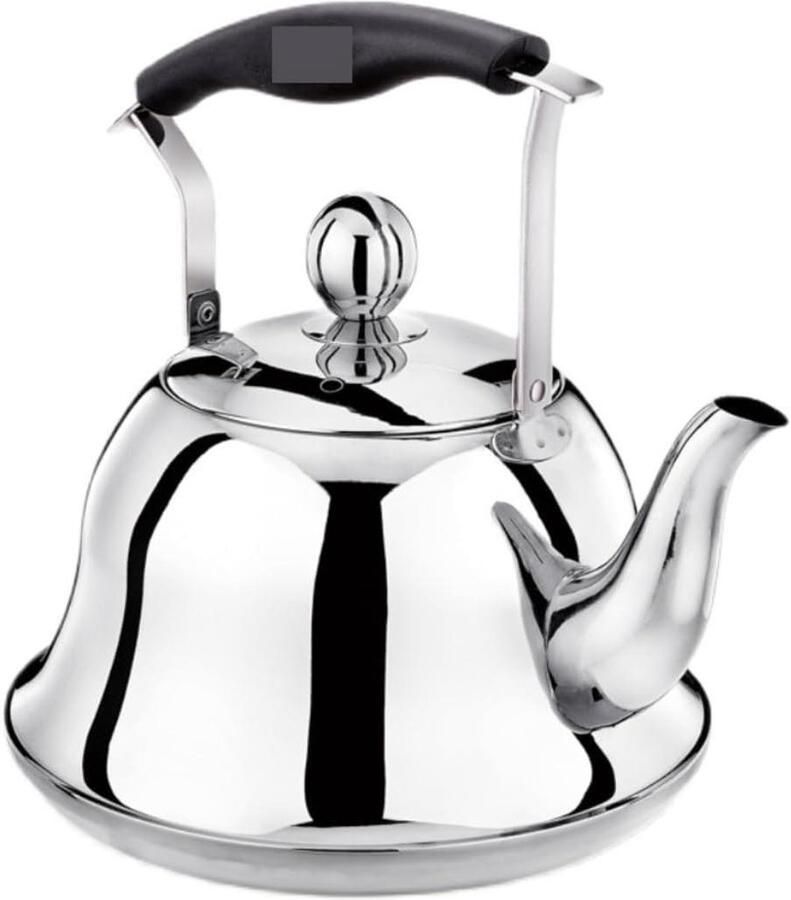 Waterkoker Fluitketel Theepot Koken Water Verwarmen Anti-verbrandingsgreep 1 Liter Blauw Zilver