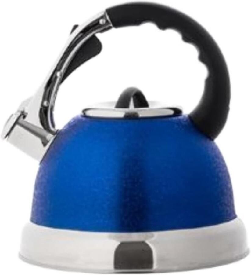 Waterkoker Fluitketel Theepot Kookplaat Snel Water Koken Vergrote Uitloop 3.5 Liter Blauw