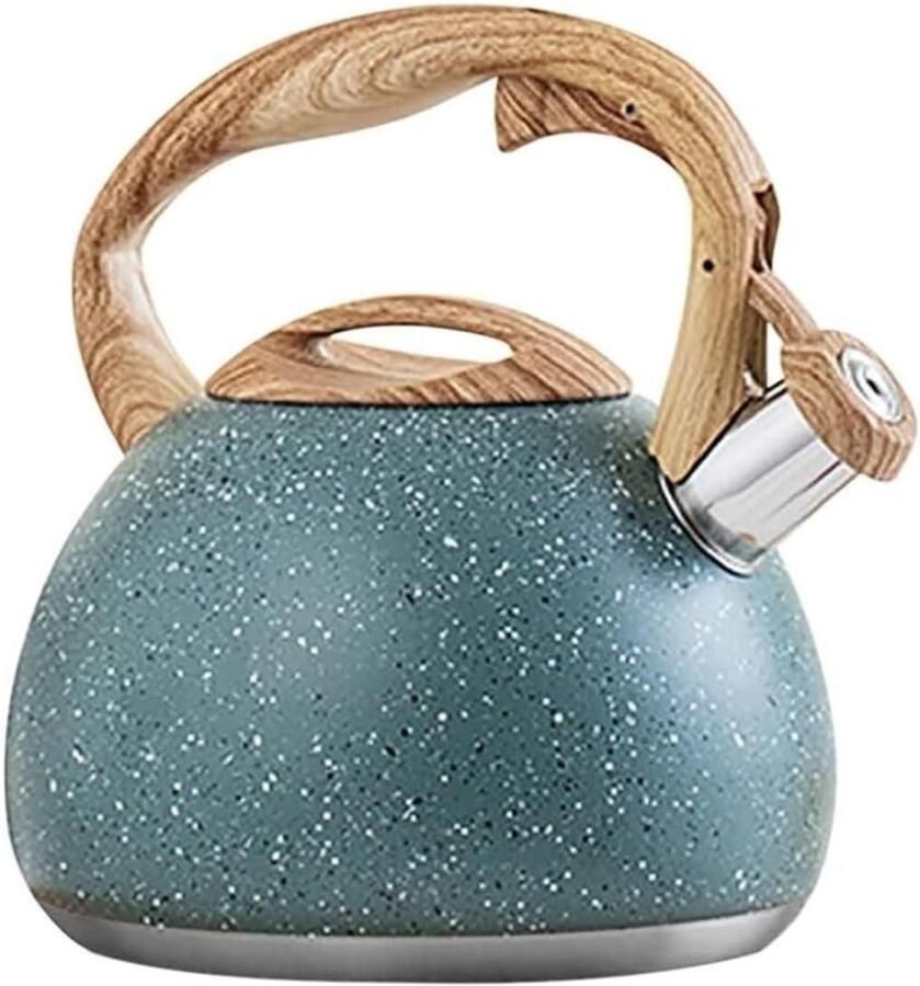 Waterkoker Fluitketel Theepot Kookplaat Water Koken Grote Inhoud 2.8 Liter Zilver