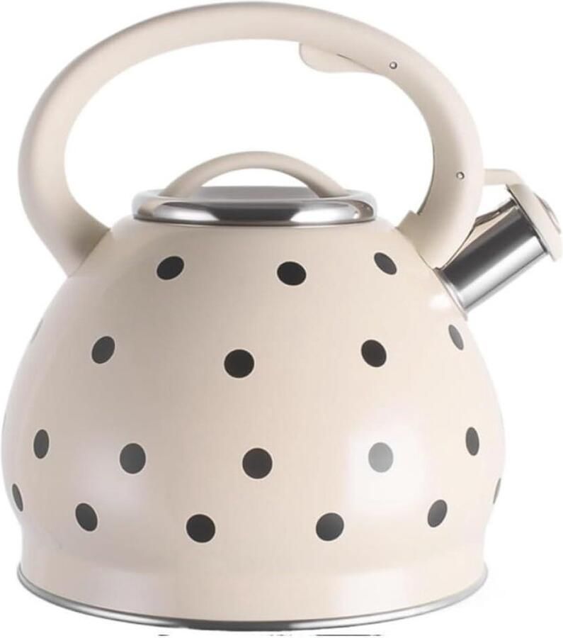 Waterkoker Fluitketel Theepot Kookplaat Water Koken Roestvrij Staal 3.5 Liter Zilver