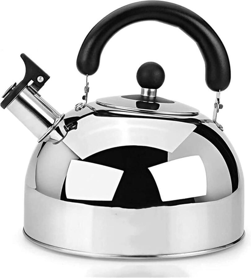 Waterkoker Fluitketel Theepot Roestvrij Staal Water Koken Sterke Compatibiliteit 6 Liter Zilver