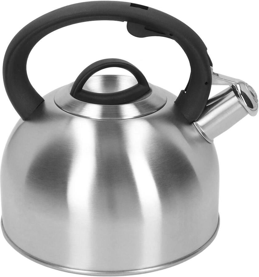 Waterkoker Fluitketel Theepot RVS Water Koken Snelle Verwarming 3 Liter Capaciteit Zilverkleurig