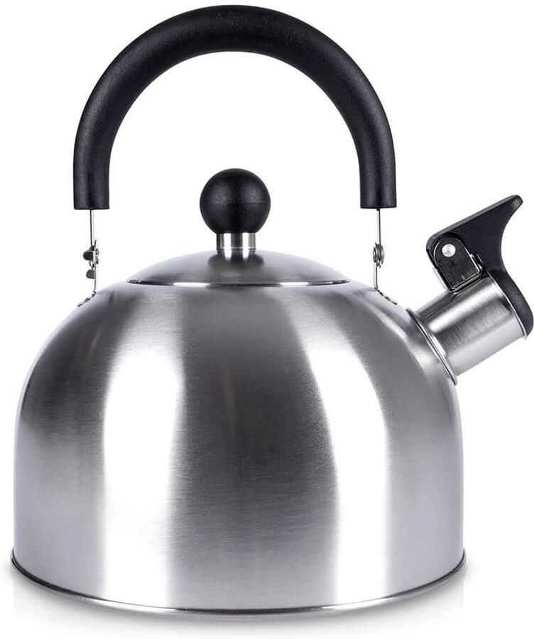 Waterkoker Roestvrijstaal Fluitketel Modern Water Koken Voor Alle Vuren 15 Liter Zilver