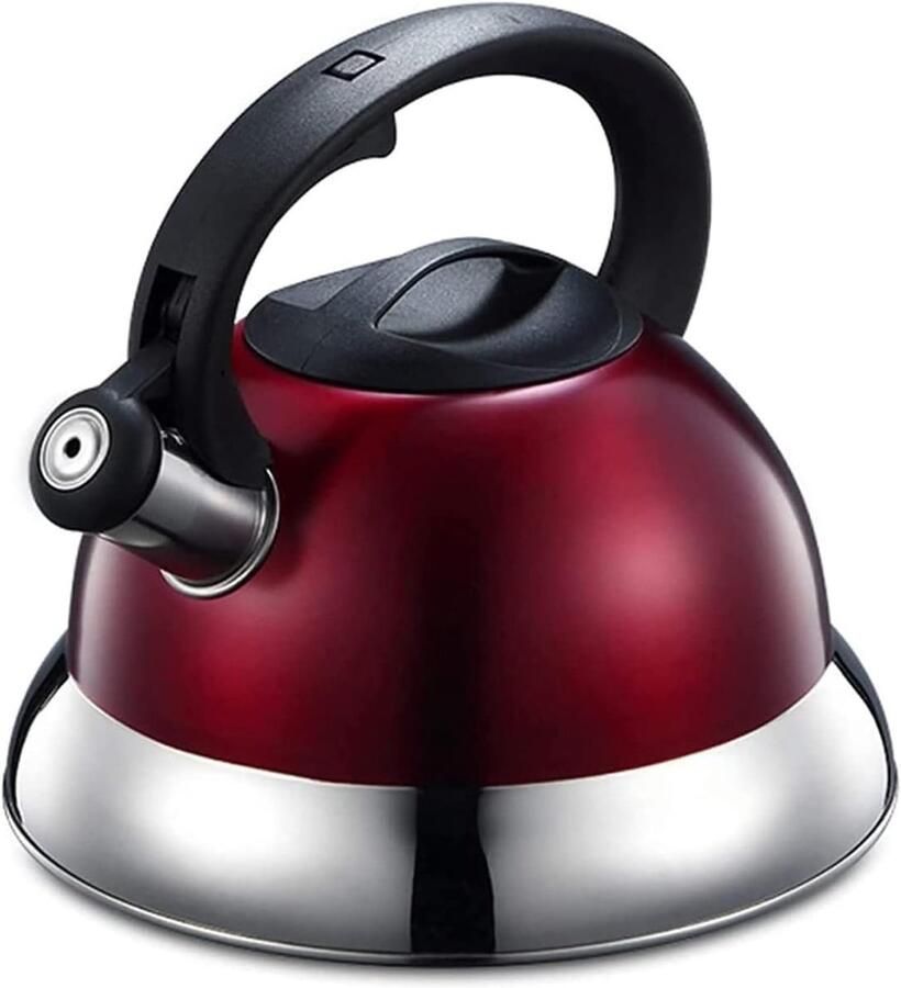 Waterkoker Fornuis Theepot Fluitend Water Koken Sterke Compatibiliteit 4 Liter Rood