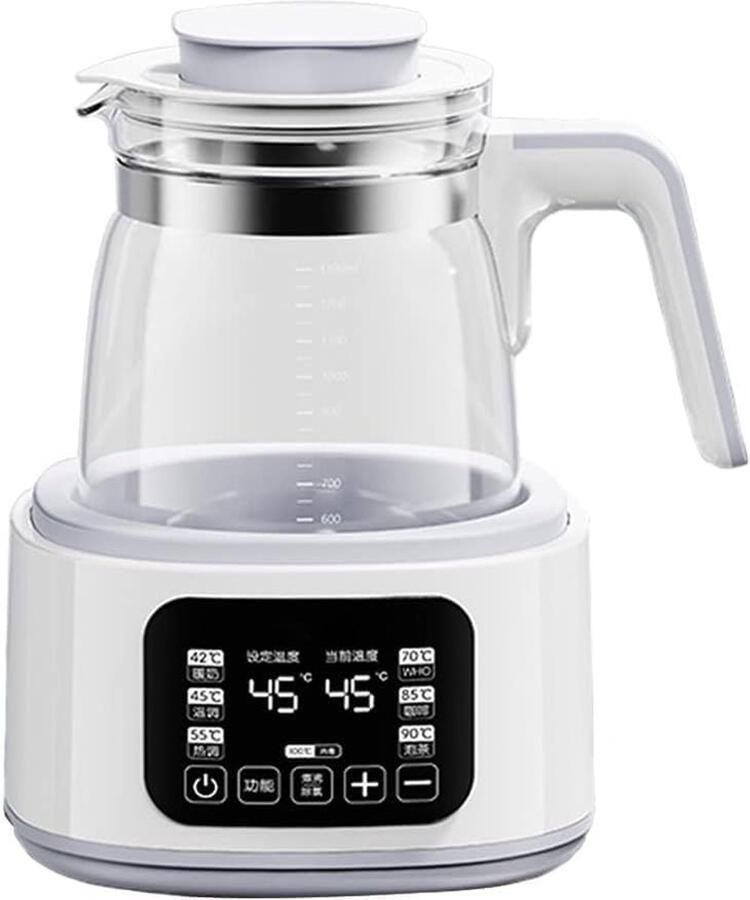 Waterkoker Glas Warm Water Dispenser Dranken Bereiden 72u Constante Temperatuur 1.3 Liter Wit