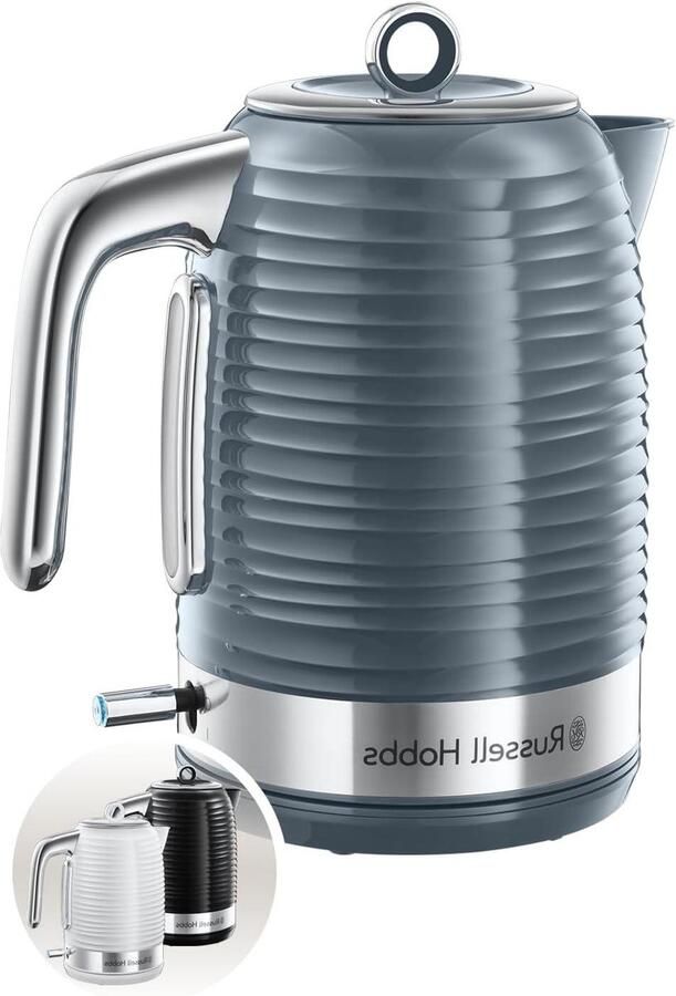 Waterkoker Grijs Thee Ketel Snel Water Koken Snelkookzone 1-3 Koppen 17 Liter Grijs