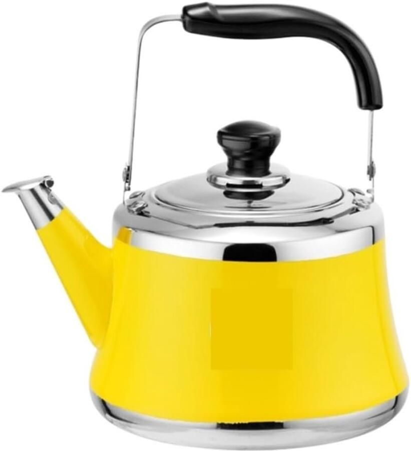 Waterkoker Inductie Theepot Fluitketel Snel Water Koken Universeel Geschikt 3 Liter Inhoud Geel