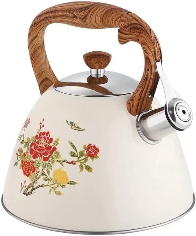 Waterkoker Inductie Theepot Ketel Koffie Thee Zetten Hoogwaardig RVS 3 Liter Capaciteit Zilverkleurig