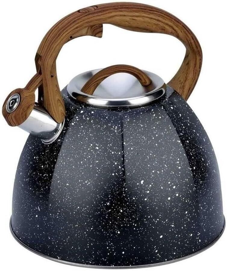 Waterkoker Inductie Theepot Kookplaat Snel Water Koken Hittebestendig Handvat 3 Liter Inhoud Zwart