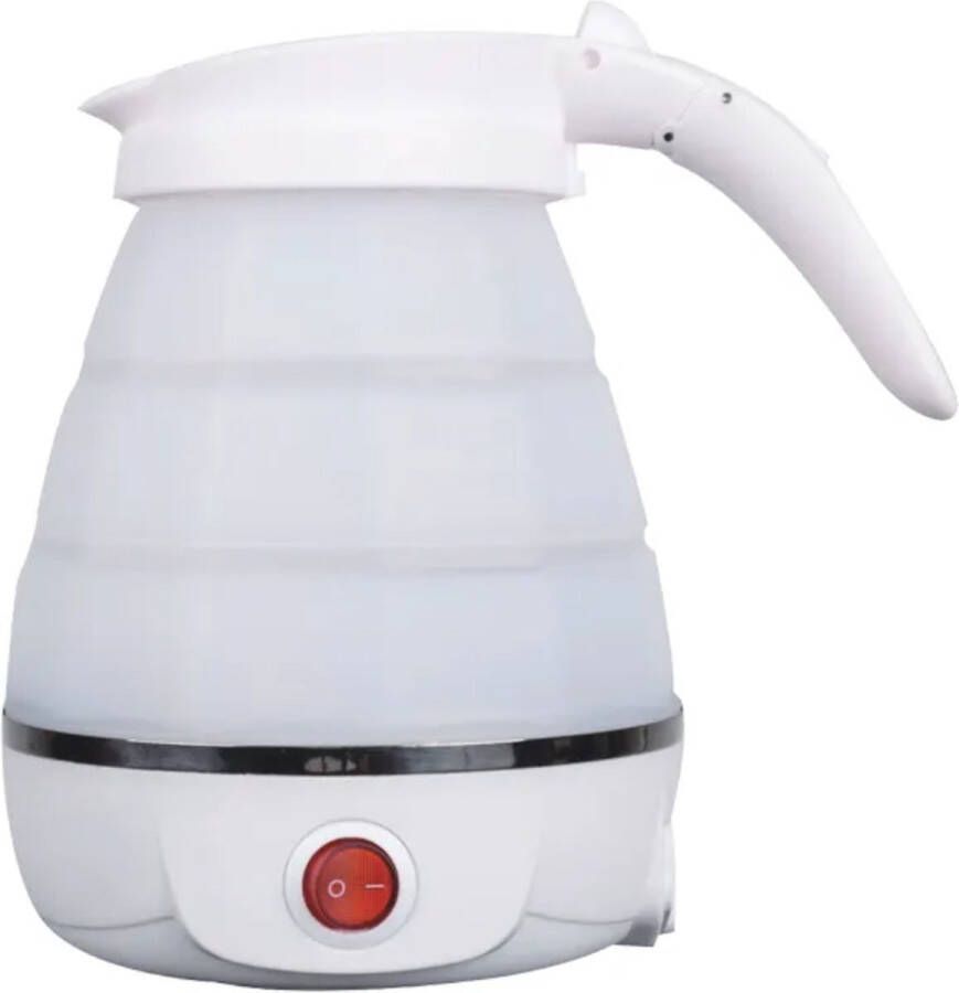 Waterkoker Inklapbare waterkoker Camping waterkoker Opvouwbare waterkoker -Compacte waterkoker Draagbare waterkoker Warmwaterketel Reiswaterkoker Makkelijk in gebruik Wit