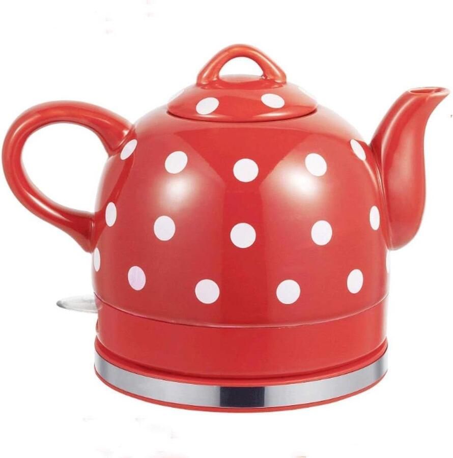 Waterkoker Keramiek Theepot Snel Koffie Thee Zetten Snelle Kooktijd 1.2 Liter Rood