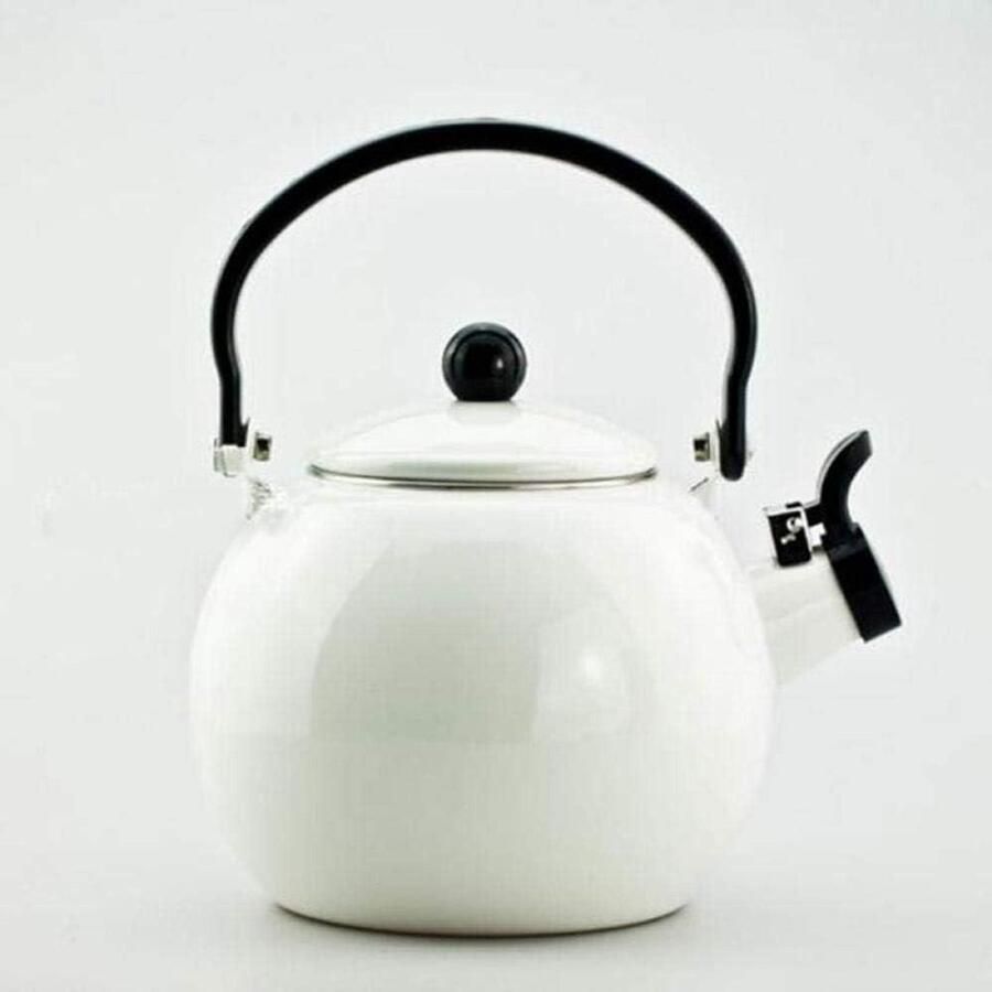 Waterkoker Ketel Tafelmodel Waterkoker Koffie en Thee Met Fluitfunctie 1.5 Liter Enamel
