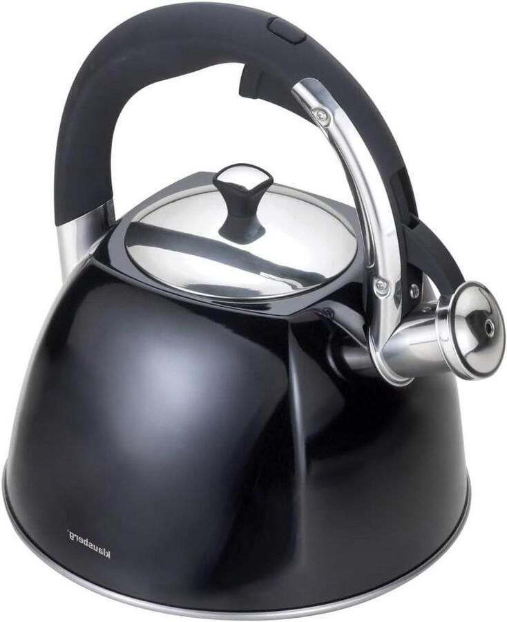 Waterkoker Ketel Thee Zetten Met Fluitje 3 Liter Zwart