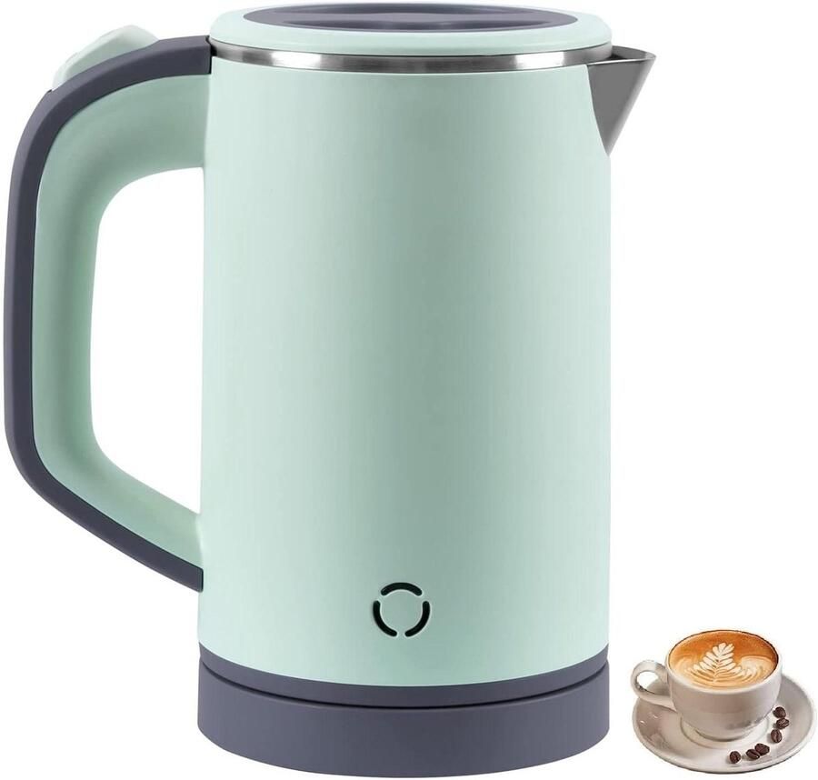 Waterkoker klein Reis waterkoker Snel water koken Roestvrij staal 800 ml Groen