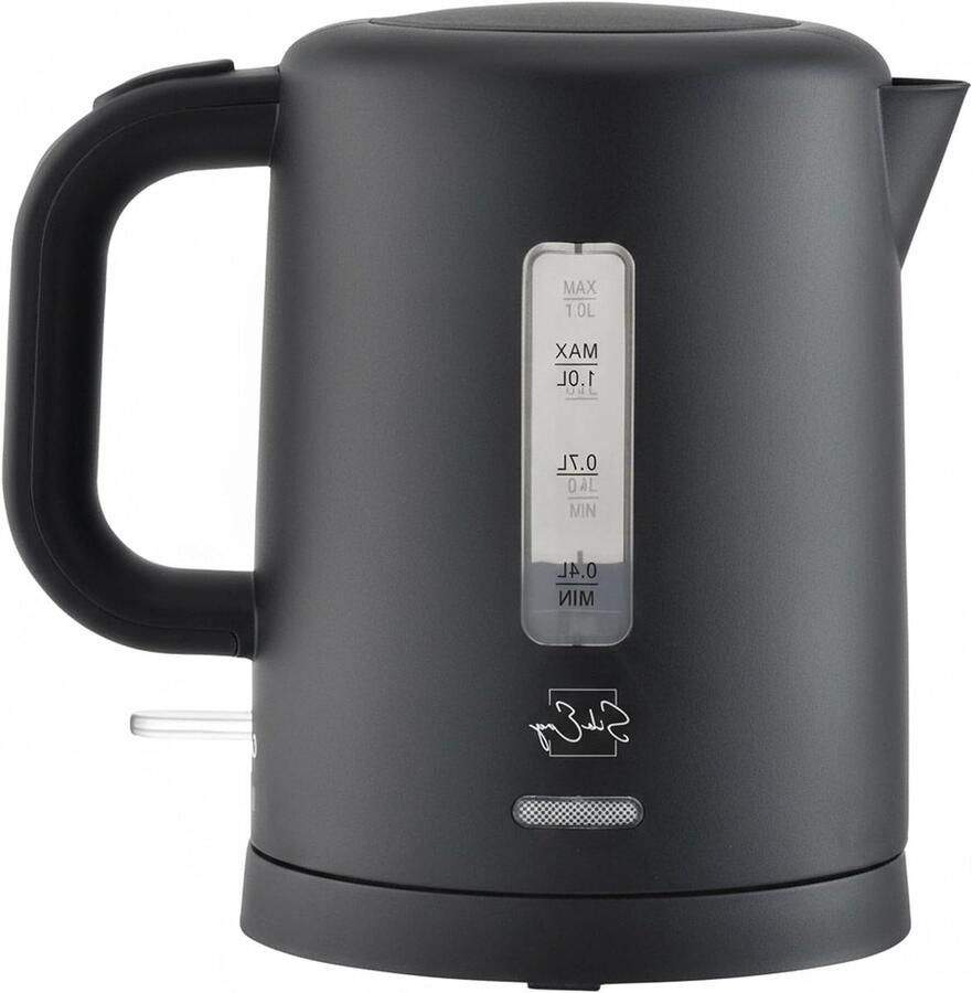 Waterkoker Klein Compacte Koker Reizen en Camping Automatische Uitschakeling 1 Liter Zwart