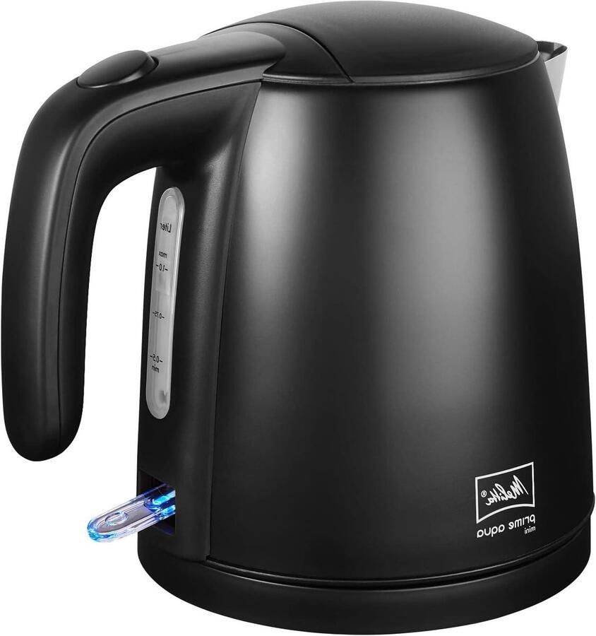 Waterkoker Kleine ketel Snel water koken Ruimtebesparend design 1 Liter Zwart
