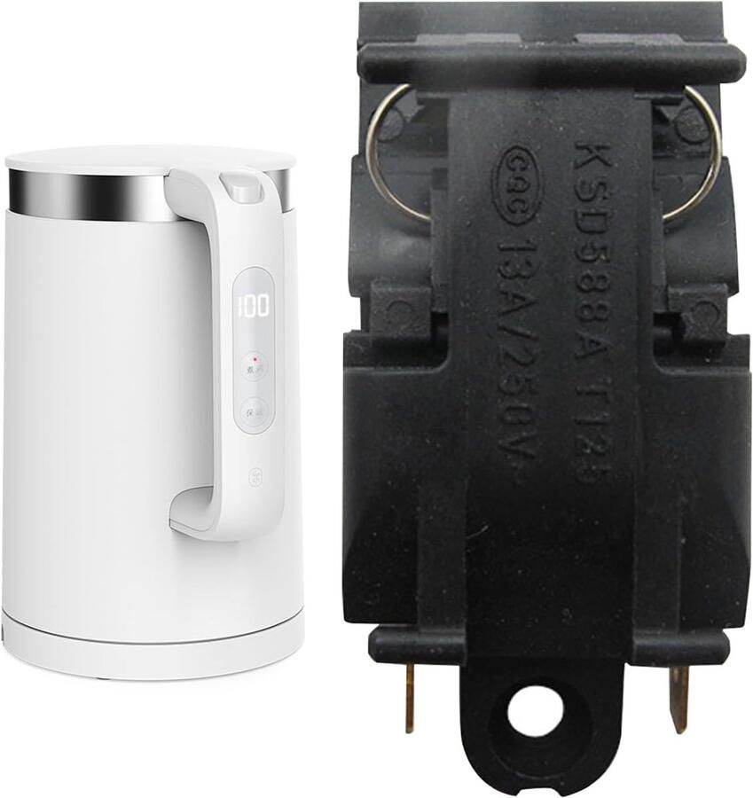 Waterkoker Stoomknop Vervangingsonderdeel Temperatuurbewaking Veilig Koken Automatische Uitschakeling 5 x 2 x 1 cm Zwart