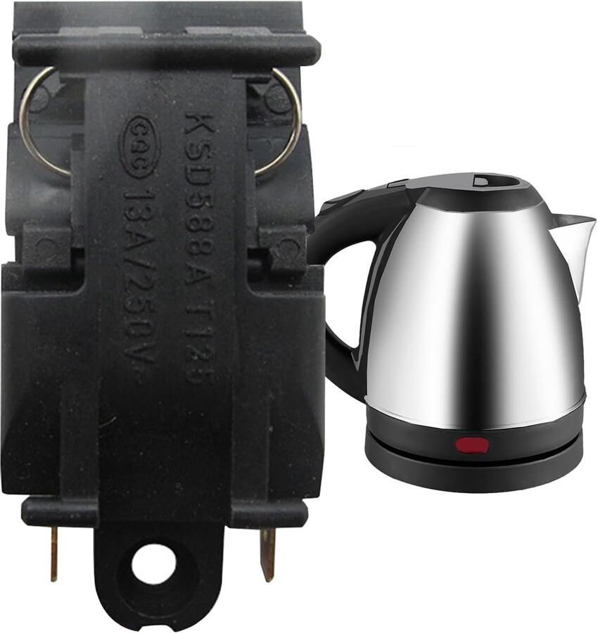 Waterkoker Knop Thermostaat Schakelaar Veilig Koken Automatische Uitschakeling 5 x 2 x 1 cm Zwart