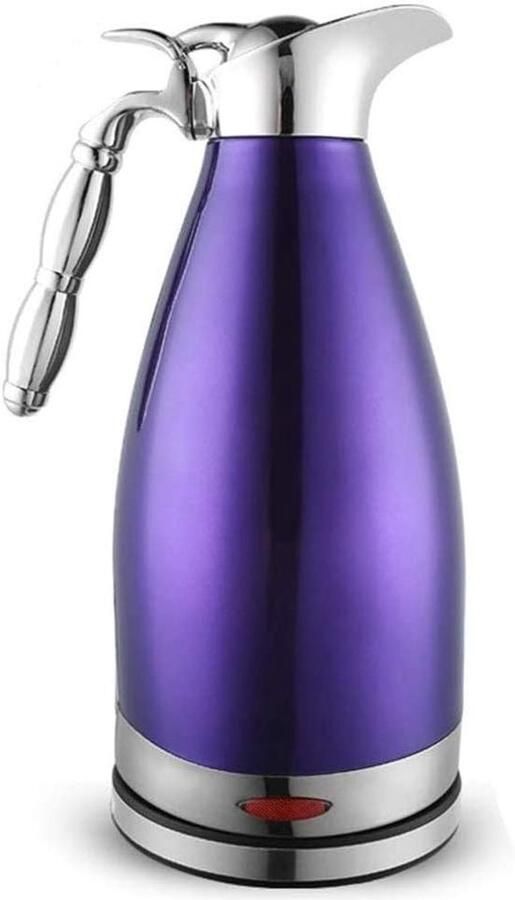 Waterkoker Koffiepot Theeketel Snel Water Koken Dubbele Voeisolatie 2.0L Paars