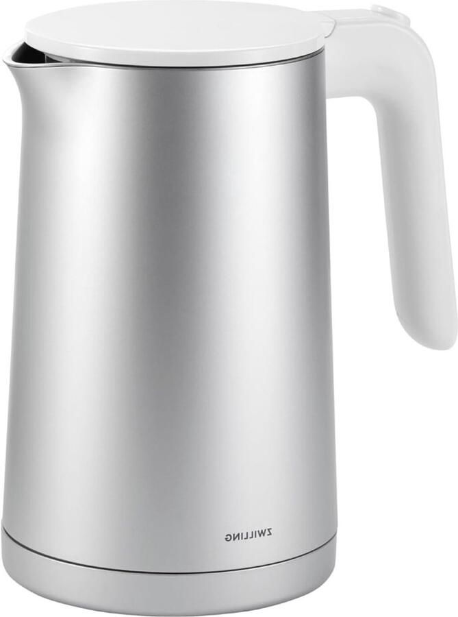 Waterkoker Koffiezetter Snel water koken Dubbelwandige isolatie 1 liter Zilver