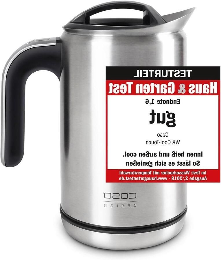 Waterkoker Kookapparaat Thee en babyvoeding Dubbelwandige behuizing 1 Liter Zilver