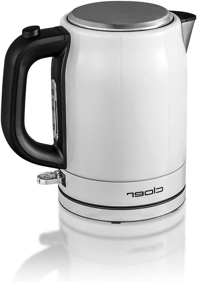 Waterkoker Kookpan Snel water koken Veiligheidsdeksel met één hand 1 Liter Wit