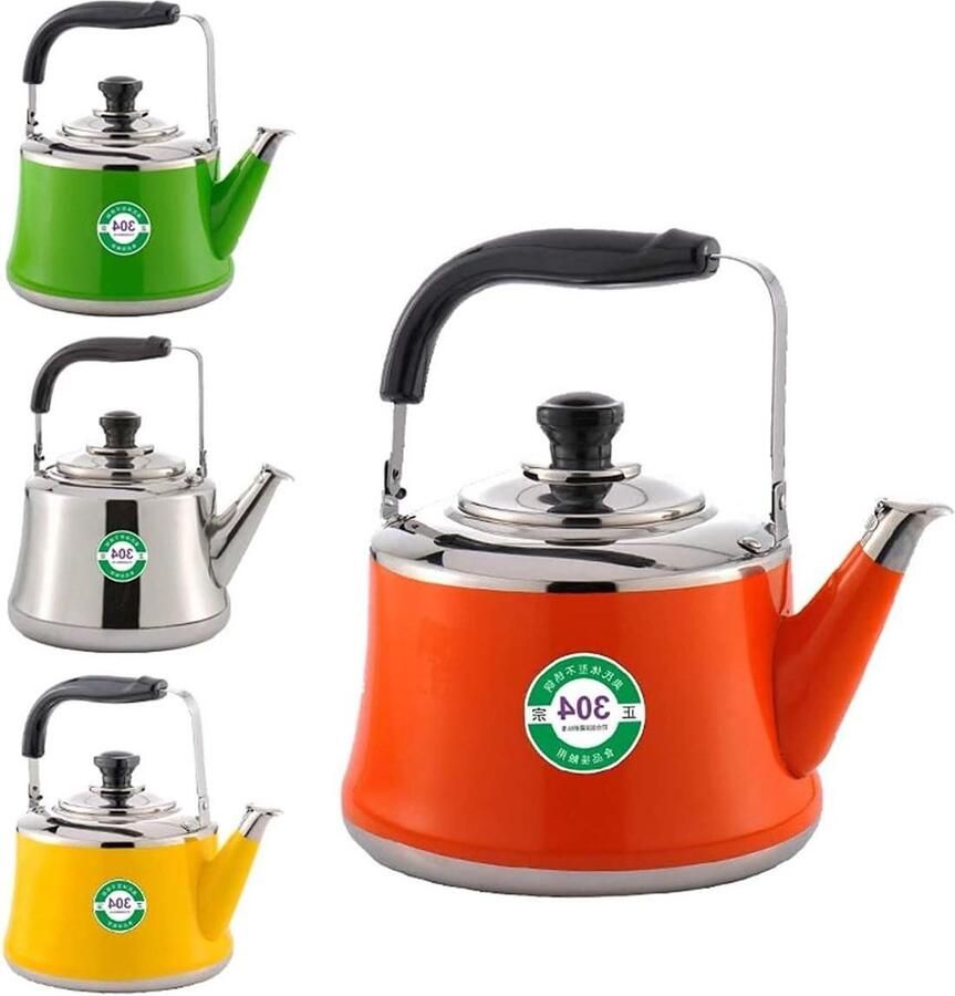 Waterkoker Kookpan Water Koken Met Fluitfunctie 5 Liter Geel