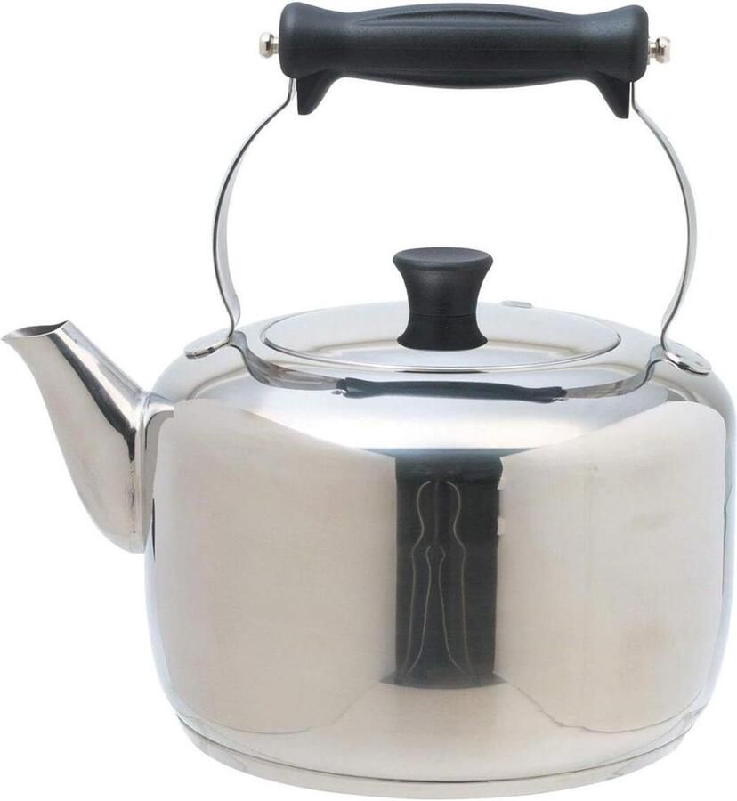 Waterkoker Kookpan Water Verwarmen Voor Alle Vuren 2 Liter Zilverkleurig