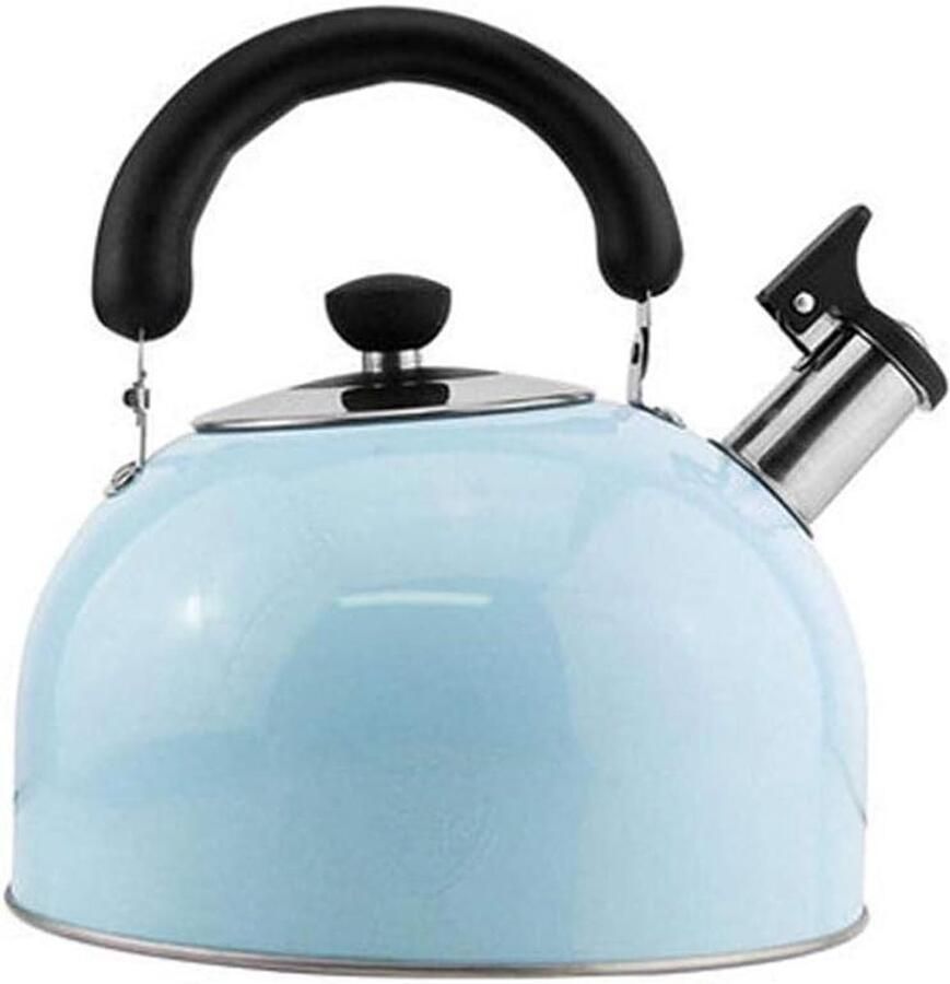 Waterkoker met Fluit Theepot Huishoudketel Warm Water Zetten Hittebestendige Handgreep 26 L Blauw