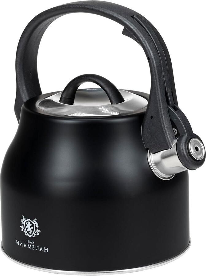 Waterkoker met Fluit Theepot Koken Snel Water Koken Koel Handvat 2.3 Liter Zwart