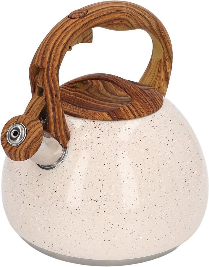 Waterkoker met fluit Theepot RVS Snel water koken Ergonomische handgreep 3 Liter capaciteit Roestvrij staal
